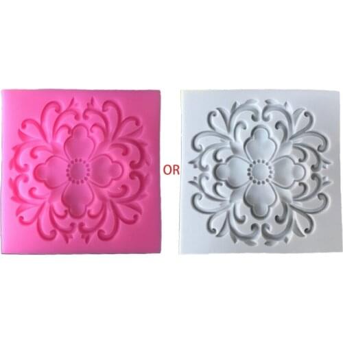 Embossed Flower Silicone Mold for Fondant Chocolate Sugarcraft Cake Decorating Clay Making