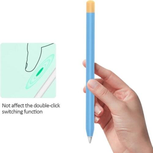 Pencil Case Silicone Case for Apple Pencil 2 Cradle Stand for iPad Pro Stylus Pen Protective Pouch Cover Case