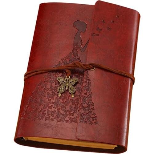 Vintage A6 Kraft Paper Bound Notebook Loose-leaf Notebook Writing Notebook Daily Notepad for Art Sketchbook Travel Diar