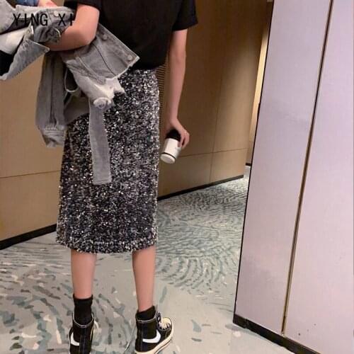 YING XI High Waist Skirts For Women