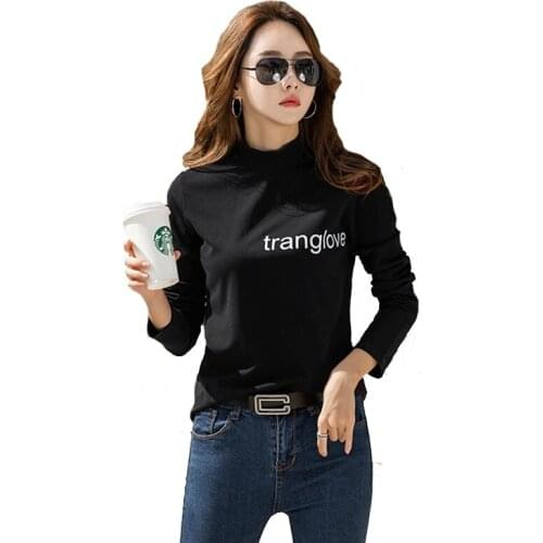 Womens T-shirts 2021 T Shirt Female Casual Cotton T Shirts Women Long Sleeve T-shirt Top Blusas