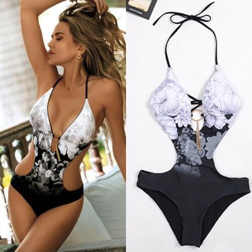 Women One Piece Bikini Push-up Padded Swimsuit Bathing Swimwear Beach Monokini