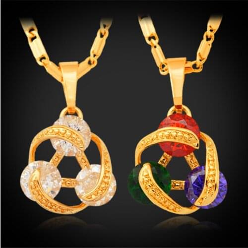 Women Pendant Necklace Brand Fashion Jewelry Gold Color Cubic Zircon Stone Pendants For Women Jewelry Wholesale MGC P255