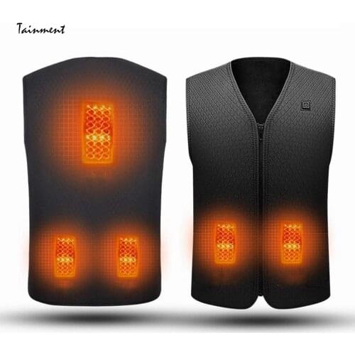 USB Infrared Heating Vest for Men Women Outdoor Jacket Winter Electric Thermal Clothing Waistcoat For Sports Hiking Camping