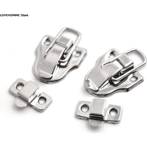 2Pcs Decorative Suitcases Hasp Latch Buckle Clasp Hardware Vintage Jewelry Wood Box Hasps Drawer Latches