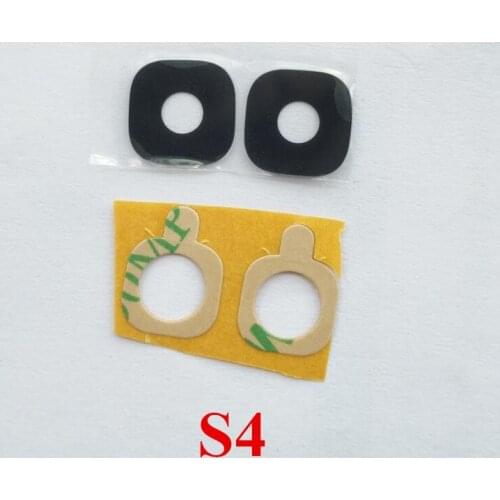 2PCS Back Main Camera Glass Material Ring Cover Lens with sticker for Samsung Galaxy S4