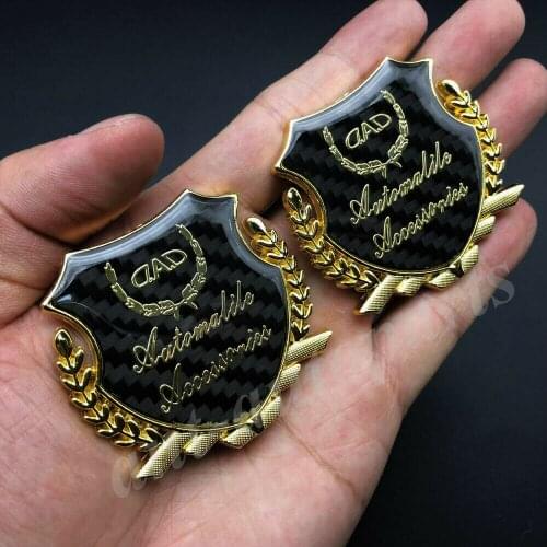 2x Carbon Fiber Garson D.A.D Luxury Car Emblem Trunk Badge Decals Sticker JDM