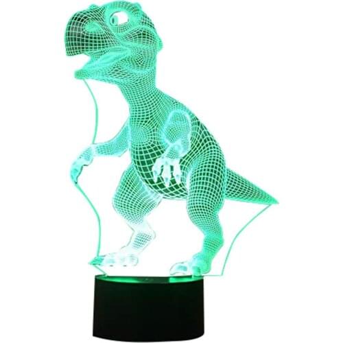 Dinosaur Theme Mark 3D Lamp Excellent and Durable ABS Base Acrylic Game LED Night Light 7 Color Change Touch Mood Lamp