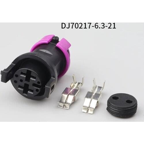 500pcs 2Pin 6.3mm female Auto Motorcycle Electronic Wiring Connector for AUdi,VW,BMW, Honda,Toyota,Ford DJ70217-6.3-21