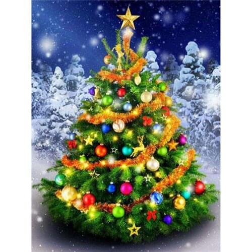 Full diamond embroidery "Christmas tree" diamond painting cross stitch rhinestone embroidery home mosaic decoration painting