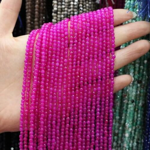 3mm Small Faceted Agates Beads Natural Semi-precious Stone Loose Beads for Jewelry Making Necklace DIY Bracelet Accessories