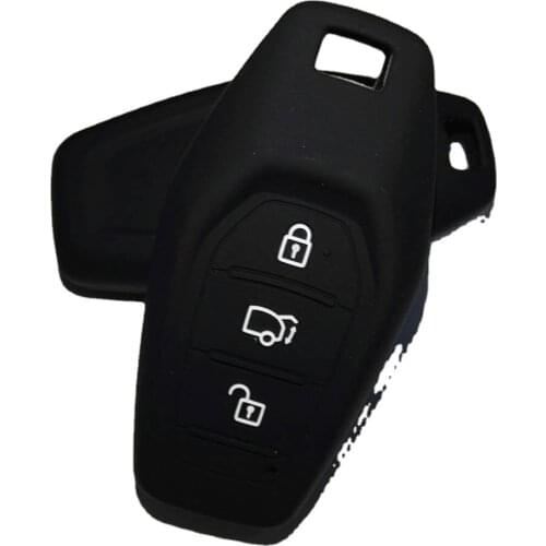 BLACK Key Cover For Mahindra 3 Button Silicone Protector Key Case