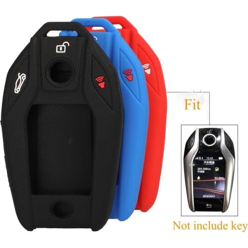 Kutery 10pcs 3 Buttons Silicone Remote Car Key Case Cover Fob For BMW 7 Series I12 G12 G11 2016 2017 2018