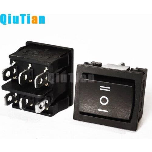 KCD5 6 Pin 3 Position 6A/12A 250VAC ON-OFF-ON SPDT Snap in Black Parallel Boat Rocker Electrical equipment Switches