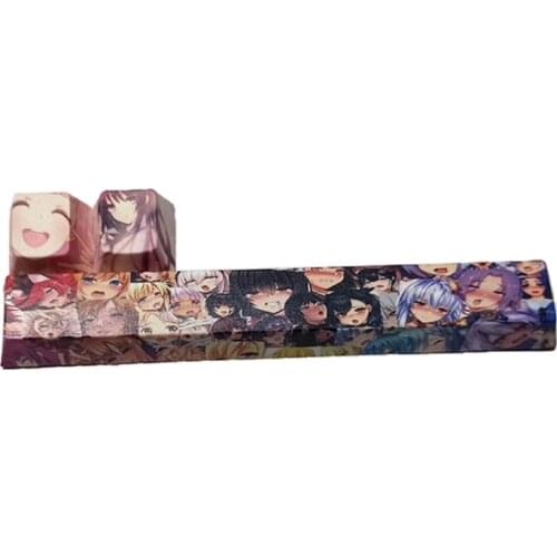 3pcs PBT Dye-Subbed Keycaps 6.25U Space Esc Keycap Cherry Profile Keycap Anime