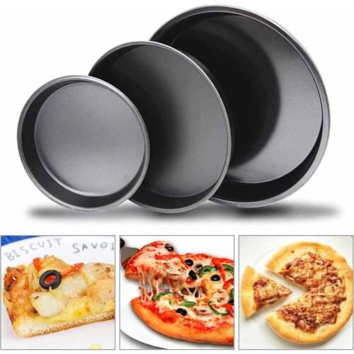 6/7/8/9/10inch Round Bake Mould Carbon Steel Non-Stick Pizza Pan Tray Cake Baking Mold Round Cake Pan Bakeware Diy Baking