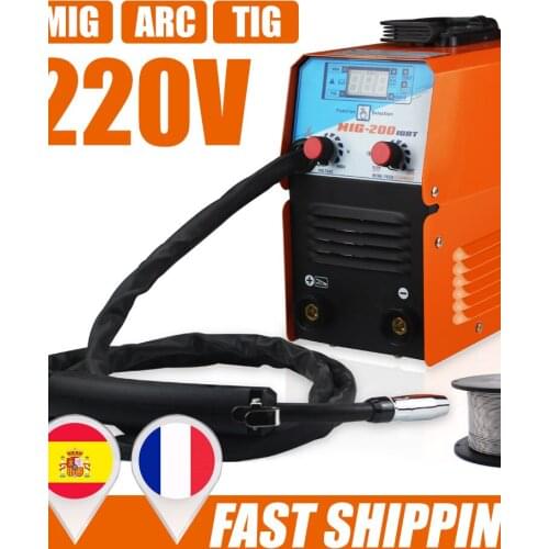 Mini MIG-200 AC220V 50/60Hz IGBT MIG MMA TIG Gasless Welding Machine Welder Welding Equipment Replace Manual Soldering Tool