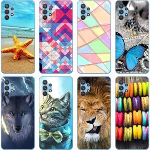 Fashion Soft silicone TPU Back Cover For Samsung A32 4G 6.4 inch Phone Funda Case For Samsung A32 5G 6.5 inch Cute Cartoon Case