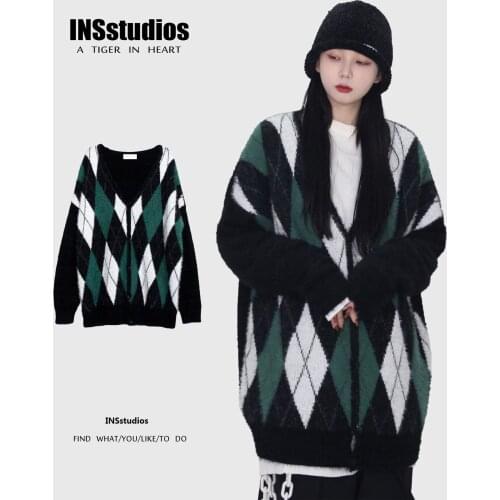 Nic Fashion Thick Sweater Women Loose Patchwork Cardigans Winter Autumn Chic Knitted Soft Tops Casual Female Warm Coat