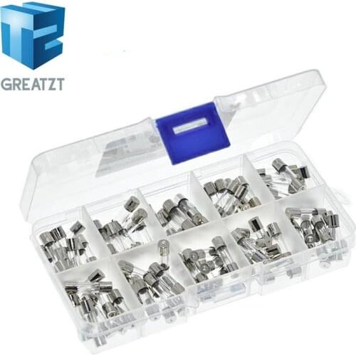 GREATZT 5*20 Fast Quick Blow Glass Tube Assortment Kit, 5x20MM, 0.2A,0.5A 1A 2A 3A 5A 8A 10A 15A 20A/250V+ Box