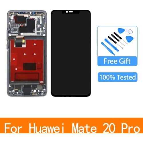 Original Mate 20Pro LCD For Huawei Mate 20 Pro Display With Frame Fingerprint 6.39" Mate 20 Pro LYA-L29 LCD Touch Screen Parts