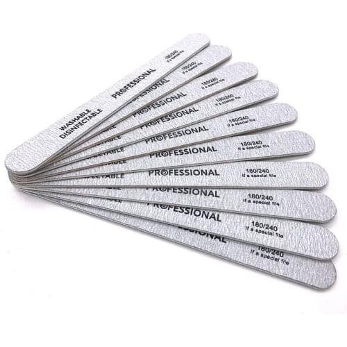 100pcs/lot Professional Nail Files 180/240 Grinding Polishing Manicure Pedicure Double-sided Nail Buffers Tool Fingernail care