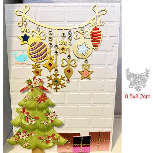 Christmas flower pendant Craft Metal Cutting Dies Stencil Template Scrapbooking Paper Album Making Cards Embossing Die Cuts 2020