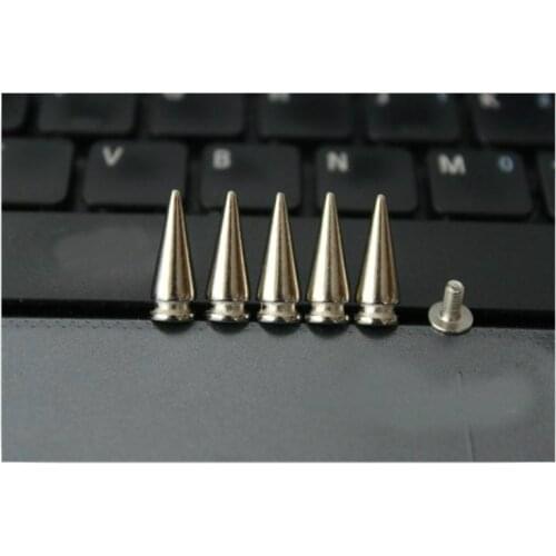 20pcs 7*19mm silver bullet rivets for leather studs and spikes for clothes tachas para ropa remaches para cuero