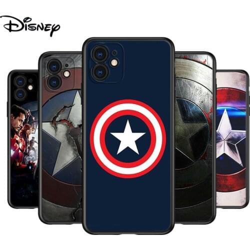Silicone Cover Captain America Logo For Apple IPhone 12 Mini 11 Pro XS MAX XR X 8 7 6S 6 Plus 5S SE Phone Case