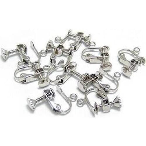 10Pcs/set DIY Handmade Jewelry Material Pure Copper Spiral Ear Clip French Earring Accessories Wholesale Screw Ear Clip Earrings