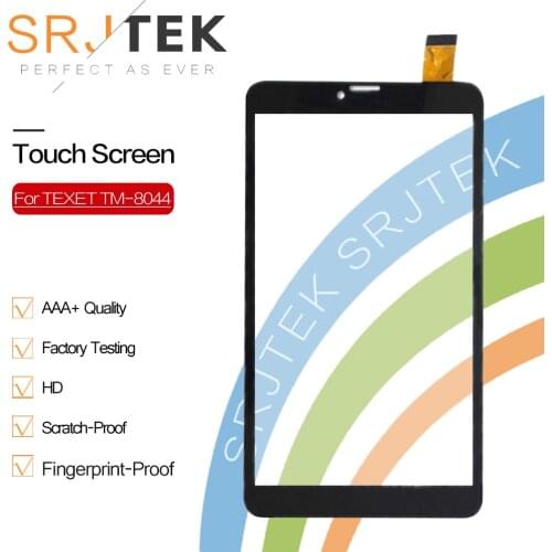 Srjtek New For TEXET TM-8044 8.0 3G Tablet PC Touch Screen Touch Panel Sensor Digitizer Replacement Glass New Black
