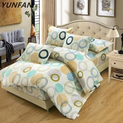 Stylish beautiful soft bedding set family endless 4Pcs duvets cover fltted sheets pillowcase twin full queen king size bed sets