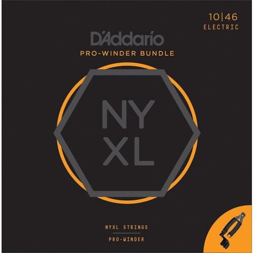 D'Addario NYXL1046 Nickel Wound Electric Guitar Strings, Regular Light & Pro-Winder Bundle