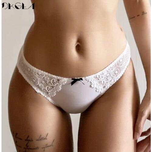 3 Pcs/lot Low-Rise Panties Plus Size XXL XL L M S Women Underwear White Sexy Panty Embroidery Lace Briefs Hollow Out Comfortable