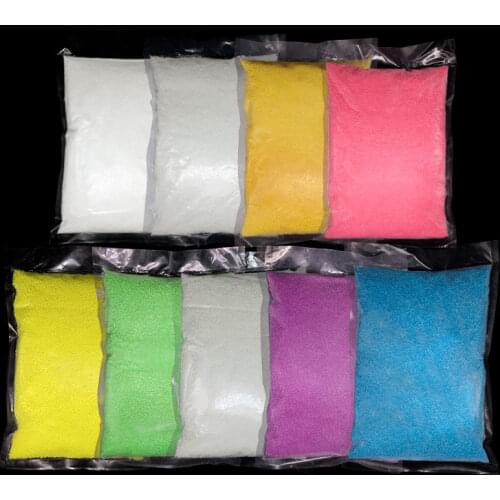 100g,mix 5 colors Luminous glowing sand Colorful noctilucent spall Wishing sand glow in the dark for DIY Nail Art Decoration
