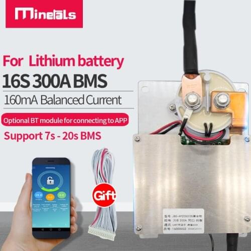 16s LiPoFe4 300A smart Support bluetooth app PCM Large High Current For Electric Bike Electric Vehicles 160mA equilibrium