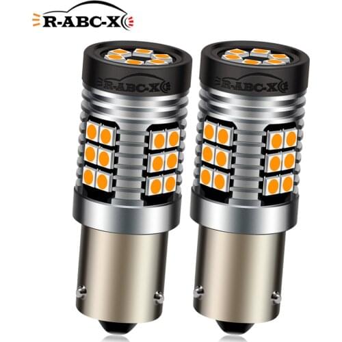2pcs P21W PY21W LED Canbus BA15S BAU15S 8W 1156 Car led Light 3030 SMD Amber White Auto Brake Lights Turn Signal Bulb AC12-24V