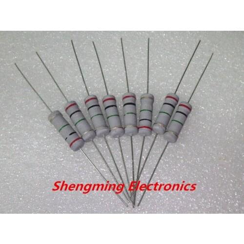 200PCS 2W 1.2K 1.5K 1.8K 2K 2.2K 2.4K 2.7K 3K 3.3K 3.6K 3.9K 4.3K 4.7K 5.1K 5.6K 6.2K ohm METAL OXIDE FILM resistor TOL.5