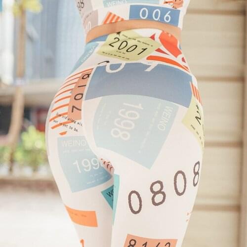 2020 Sports Yoga Pants Womens High Waist Hip Tights European and American Sexy Running Fitness Pants Peach Hip Yoga Pants