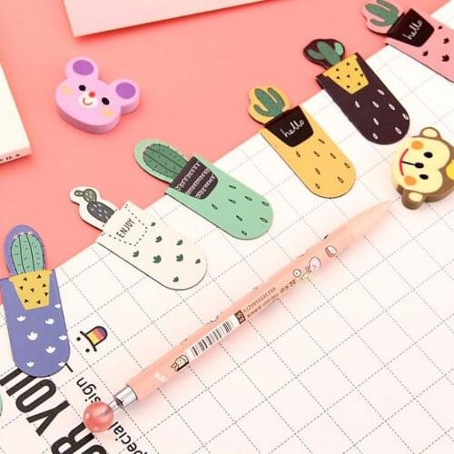 3Pcs/Set Fresh Cactus Bookmarks Books Marker of Page Student Stationery School Office Supply