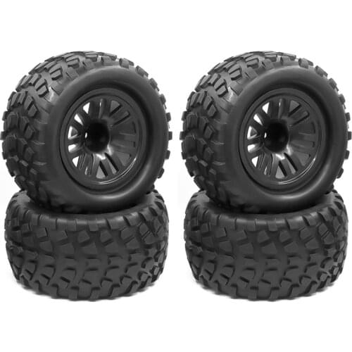 4PCS 130mm 1/10 Monster Truck Wheel Tires Tyre for Traxxas Tamiya Kyosho HPI HSP Savage XS TM Flux LRP Upgrade Parts