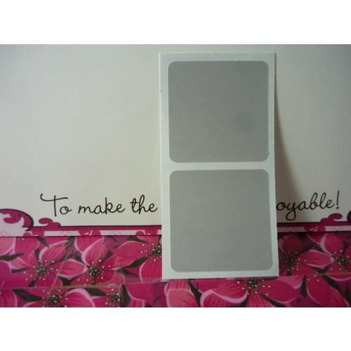 4cm Light Grey background Square Stickers