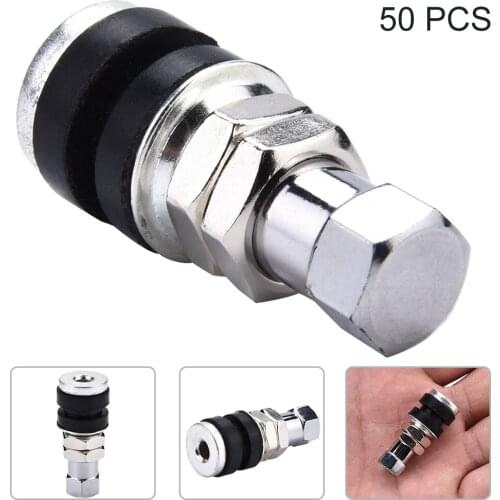 50pcs Universal Vacuum Tire Nozzle Motorcycle Bicycle Auto Tubeless Vacuum Tire Valve Nozzle