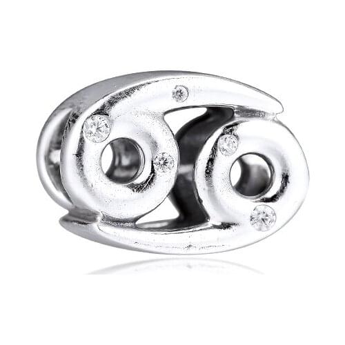GPY Sparkling Cancer Zodiac Charms 925 Original Fit Pandora Bracelet Sterling Silver Beads for Jewelry Making Jewellery