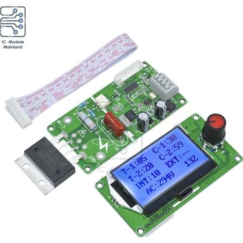 40A 100A LCD Digital Double Pulse Encoder Spot Welder Control Module Welding Machine Transformer Controller Board