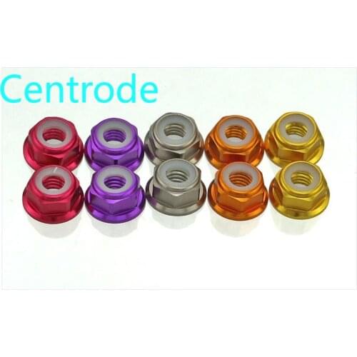 Color aluminum alloy flange nut locknut M2 m3 M4 M5 M6 5Pcs