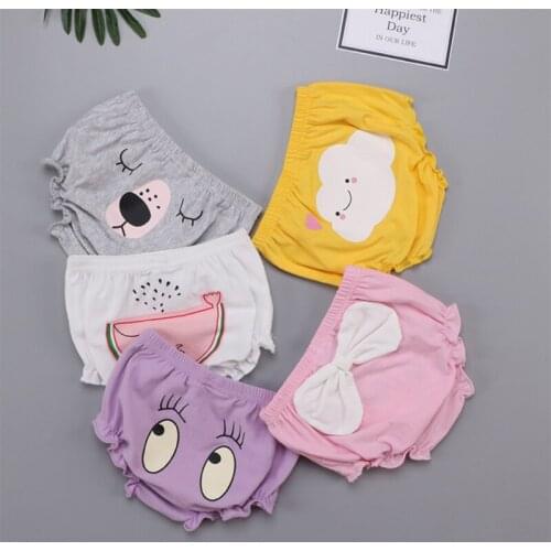 Childrens Underwear Cute Triangle Shorts 0-3 Years Old Baby Summer New Shorts Cotton Big PP Pants Boys Girls Cartoon Clothes