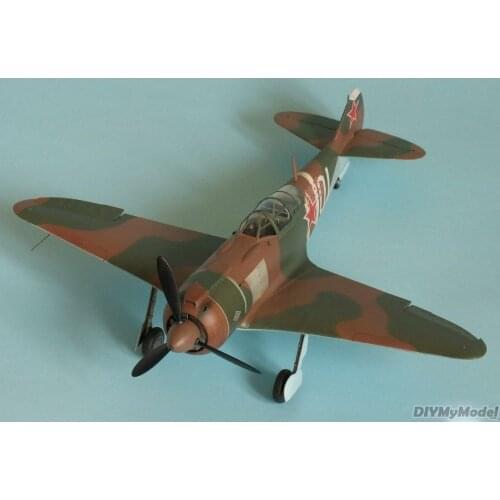 DIYMyModeI La-5 fighter of former Soviet Union DIY Handcraft Paper Model KIT Handmade Toy Puzzles Gift Movie props