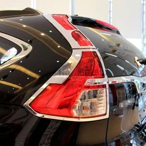 For Honda CRV CR-V 2015 2016 2pcs ABS Chromed Car Rear Tail Light Lamp Cover Protectors Bezel Molding Trim Auto Accessories