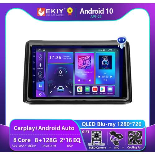 EKIY Blu-ray IPS DSP Android 10 For Toyota Noah R80 2014 - 2020 Car Radio Multimedia Video Player Navigation GPS Stereo no 2 Din